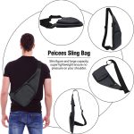Peicees Sling Bag for Men Women Shoulder Bag Backpack Strap Pockets Chest Bag for Running Hiking Camping Exercise Outdoor - Image 2